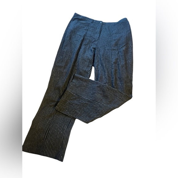 Sundance Women's Sierra Stripe Wide Leg Linen Blend Trouser Sz 12 - Picture 1 of 8
